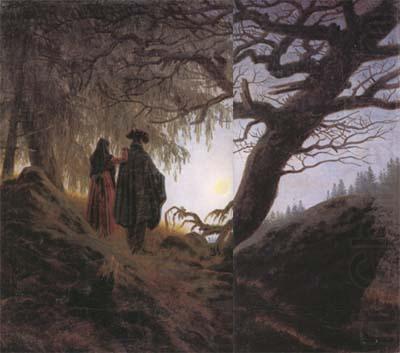 Caspar David Friedrich Man and Woman Contemplating the Moon (mk10) china oil painting image